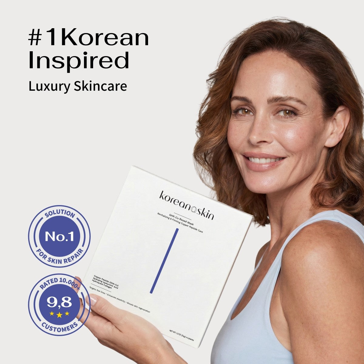 Koreana Skin GHK-Cu Copper Peptide Mask Revitalizing & Firming Hydrogel Sheet Mask Koreana Skin GHK-Cu Copper Peptide Mask Revitalizing & Firming Hydrogel Sheet Mask